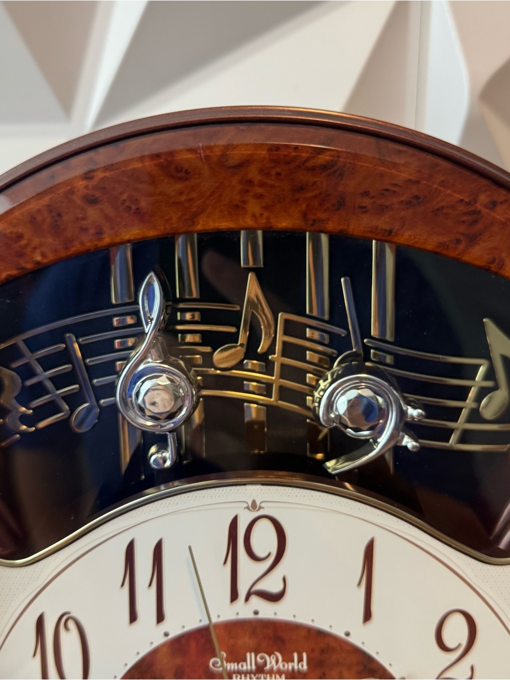 Rhythm Small World Musical Wall Clock (Trumpet & Winter Scene) - Picture 4 of 11
